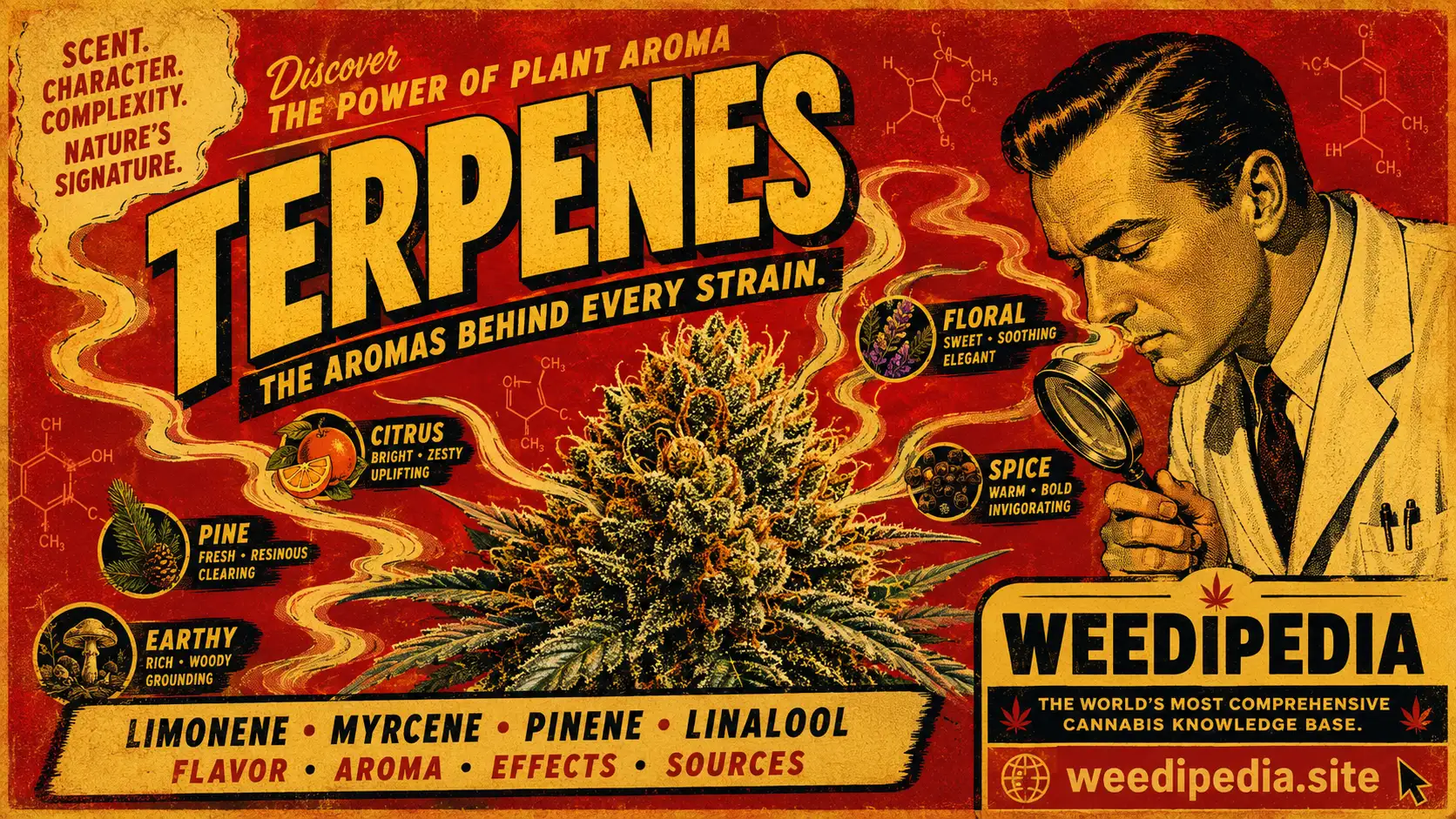 weedipedia terpenes poster artwork